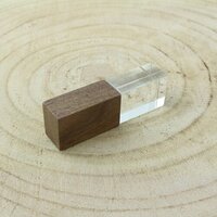 USB-Stick Crystal-Kappe Holz