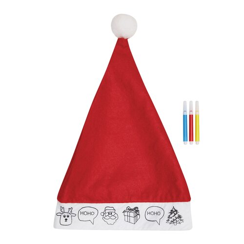 Bemalbare Filz-Weihnachtsmann-Mütze COLOURFUL HAT