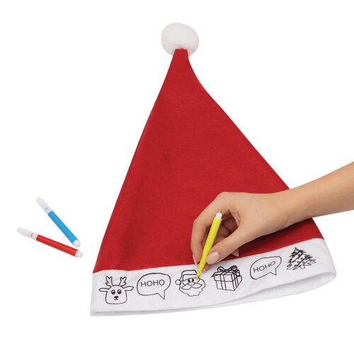 Bemalbare Filz-Weihnachtsmann-Mütze COLOURFUL HAT