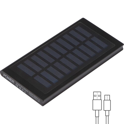 Solar Powerbank aus Metall 8.000mAh