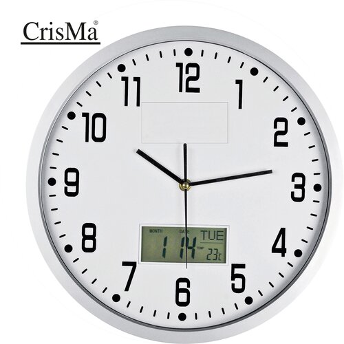Analoge Wanduhr mit Digitalanzeige