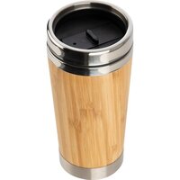 Edelstahlbecher mit Bambusummantelung 400 ml
