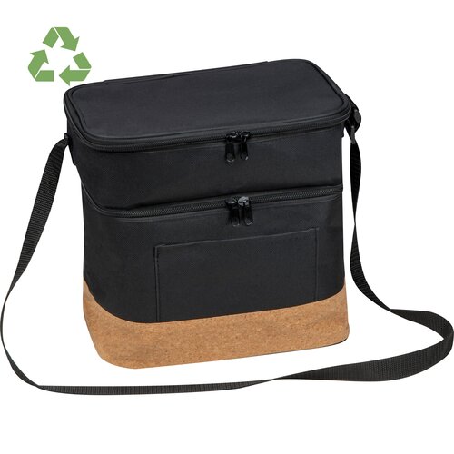Kühltasche aus RPET mit Extrafach und Korkboden