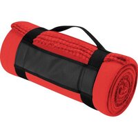 Fleecedecke mit Tragebanderole