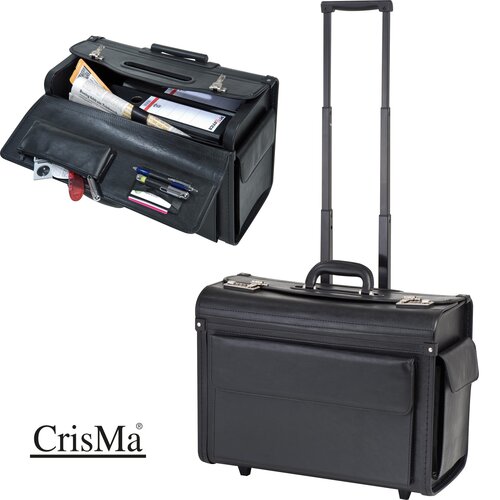 Akten-/Pilotenkoffer Trolley aus Kunstleder