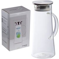 Glaskaraffe mit Edelstahldeckel 1350ml