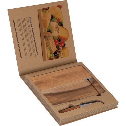 Holzbrett mit Käsemesser