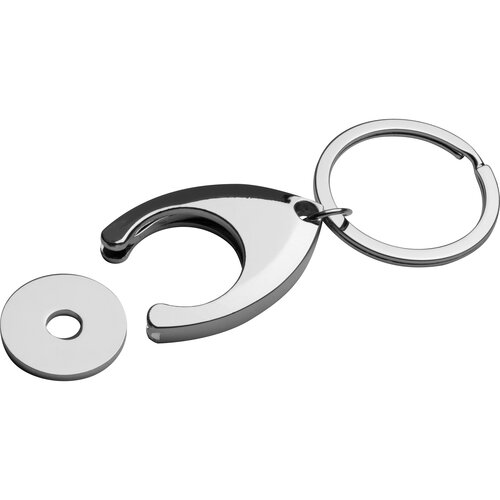 Metall Schlüsselanhänger mit Einkaufschip