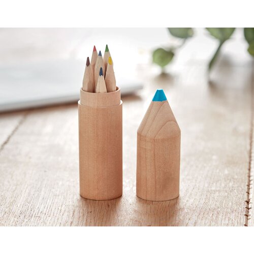 PETIT COLORET Holzbox mit 6 Stiften