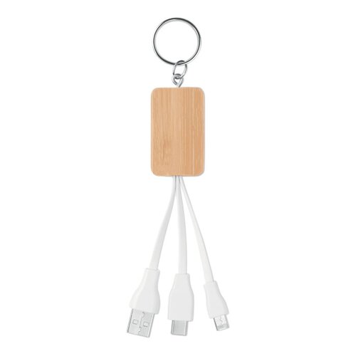 CLAUER Schlüsselring-Ladekabel 3in1