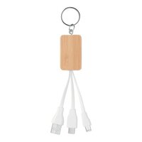 CLAUER Schlüsselring-Ladekabel 3in1