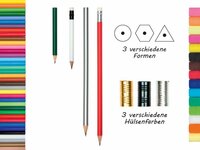 Bleistift farbig mit Radierer