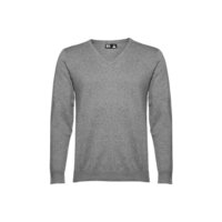 THC MILAN Herren-Pullover mit V-Ausschnitt aus Baumwolle und Polyamid