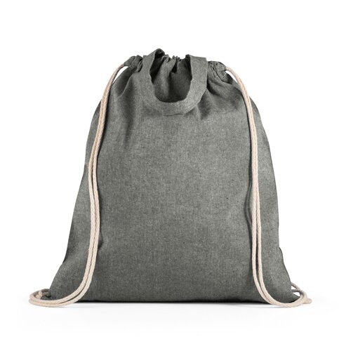 RISSANI. Tragetasche/Turnbeutel (2in1) aus recycelter Baumwolle (70%) und polyester (30% rPET) (140 g/m²)