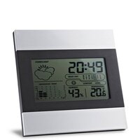 DENE Tischwetterstation mit LCD-Bildschirm aus Aluminium und ABS
