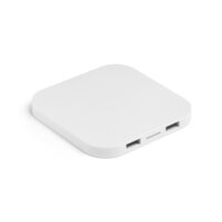 CAROLINE Superschnelles 15W wireless Ladegerät mit HUB 2 USB-A Anschlüssen aus Recyceltes ABS 100 rABS