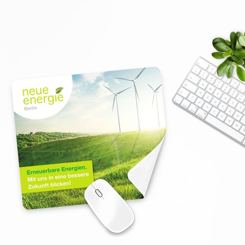 rPET GripCleaner® 4in1 Mousepad 23x20 cm All-Inclusive-Paket 