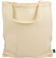 Fairtrade Baumwolltasche mit kurzen Griffen - 140 gm - 28 x 32 cm
