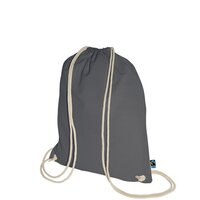 Fairtrade Baumwoll-Turnbeutel mit Tragekordeln - 140 gm - 38 x 46 cm