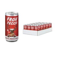 Geschenkartikel  Präsentartikel FROHSECCO Elch rot - 24 x Promo Secco 02 l Slimlinedose