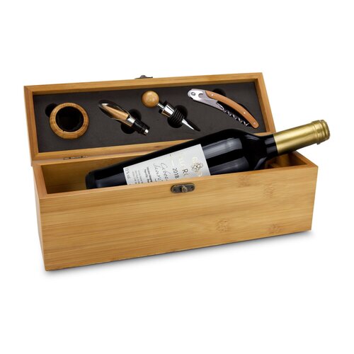 Geschenkset / Präsenteset: Wein in Bambuskiste
