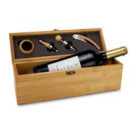 Geschenkset  Präsenteset Wein in Bambuskiste
