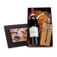 Geschenkset  Präsenteset Buche-Block mit Wein
