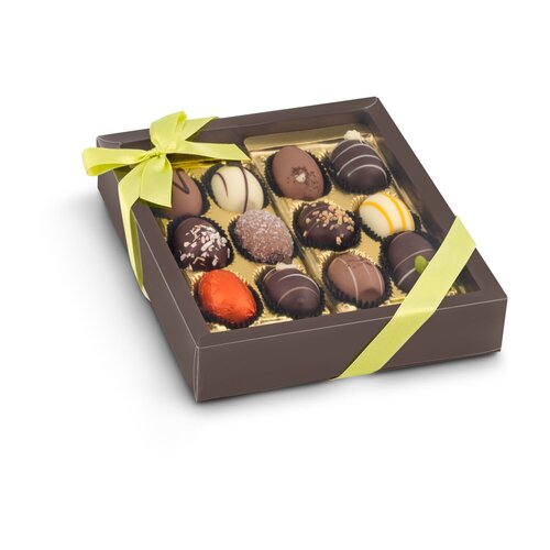 Geschenkartikel / Präsentartikel: Oster-Präsent Pralineneier - 12 Confiserie-Eier, 240 g