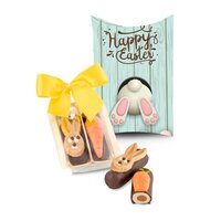 Geschenkartikel  Präsentartikel Kleines Oster-Duo - zwei Marzipan-Nougat-Röllchen auch in individ Kissenverpackung