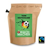 Geschenkartikel  Präsentartikel Fußball-EM Team Deutschland Wachmacher wiederverwendbarer Brühbeutel mit Fairtrade Kaffee
