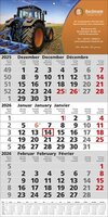 3 Monats-Wandkalender mit Werbedruck Top 12 3-sprachig