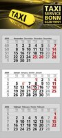 3 Monats-Wandkalender Clever 3 4-sprachig