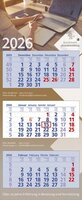 3 Monats-Wandkalender Premium 3 4-sprachig