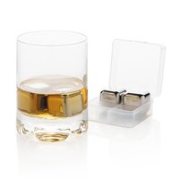 Wiederverwendbare Eiswürfel aus Stainless Steel 4-tlg