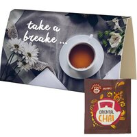 Bio Beuteltee Oriental Chai ca 18g Werbekarte gefaltet