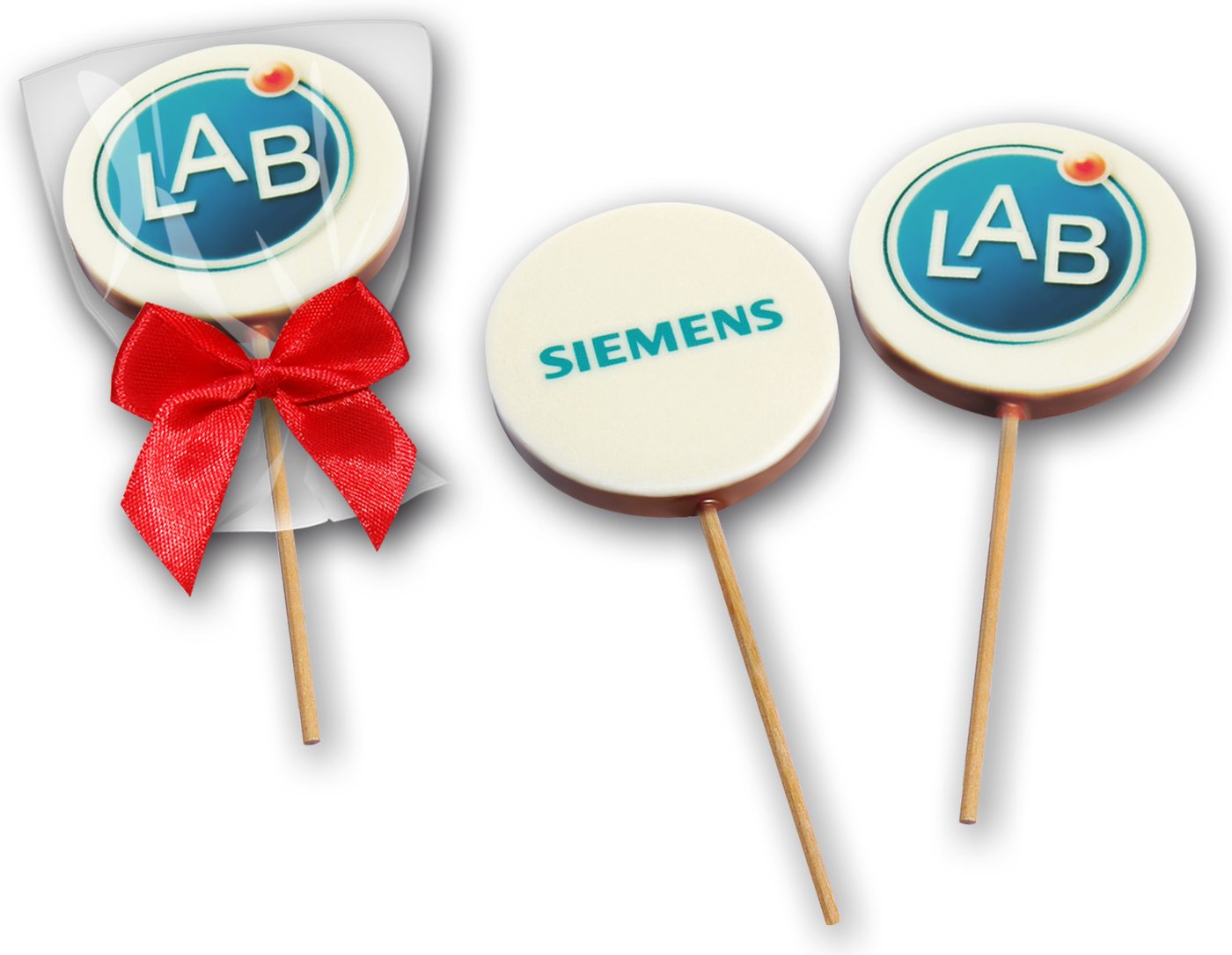 Schokoladen - Lolly mit Logo