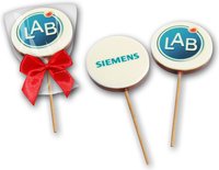 Schokoladen - Lolly mit Logo